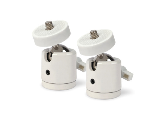 Шарнирное крепление, внешняя и внутренняя резьба 1/4", цвет белый, 2 шт