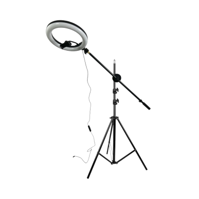 Напольная стойка штатив для горизонтальной съемки JBH-G12 с кольцевой лампой 26 см