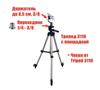 Стойка держатель DT3110-R для телефона 6,2-8,5 см с регулировкой угла наклона и поворота на триподе