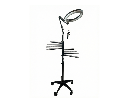 Мобильная тележка MOB5-2LS парикмахерская с 8 держателями для прядей и подсветкой SL-26CX
