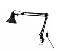 Настольная лампа NBS-1В на пантографе c усиленной струбциной, чёрная