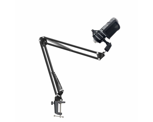 Настольная микрофонная стойка усиленный пантограф ST-VZP-P1 с ветрозащитой поп фильтром и держателем для микрофона паук P1