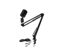  Микрофон винтажный черный, кабель 2.5 м XLR (female) – mini-jack 3.5 mm (male), на пантографе ST с усиленной струбциной