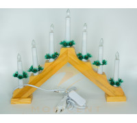 Светильник рождественская горка c деревянной основой