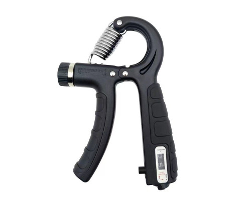 Пружинный эспандер со счетчиком (черный)