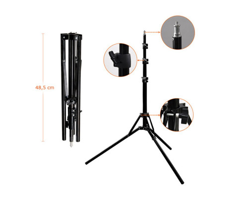 Штатив US18 для кольцевой лампы, усиленный, высота 1.8 м