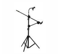 Напольная усиленная стойка JBHU-63PAD-DT light для тренировочного пэда для барабанщика с гибким держателем для телефона