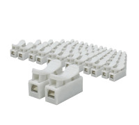 Клемма пружинная соединительная 2х контактная, белая, 100 шт