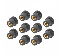 Гайка барашек фиксатор, заглушка пластиковая D16 с металлической резьбой М6, 10 шт