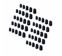 Напальчники силиконовые универсальные черные для игры на гитаре, размер XXS, XS, S, M, L, 50 шт