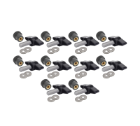 Крепежный комплект М5: 10 винтов барашек M5x20, 10 гаек заглушек пластиковых D16 с металл резьбой и 20 шайб