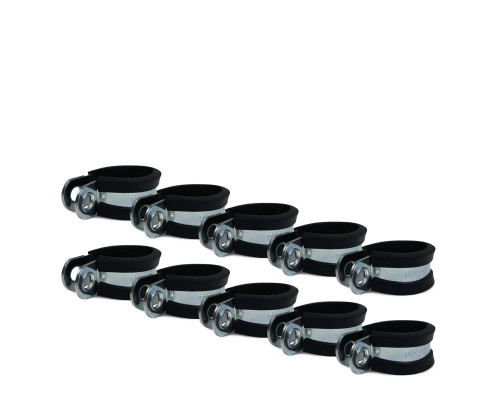 Хомут-скоба Руббер диаметр 20 мм с резиновым уплотнителем оцинкованная сталь, 10 шт