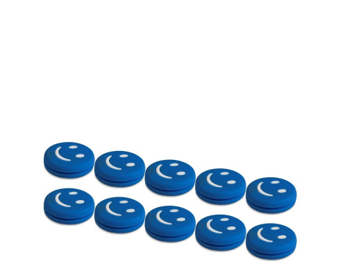 Виброгаситель для теннисной ракетки, смайлик, цвет синий, 10 шт