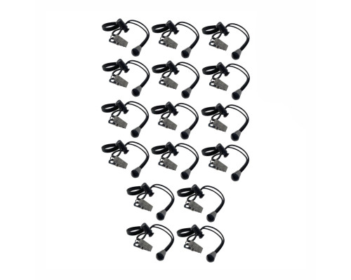 Крепление прищепка на резинке с фиксатором для фотофона, металл, 16 шт