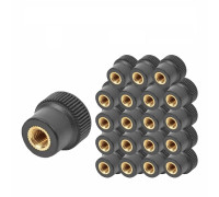 Гайка барашек фиксатор, заглушка пластиковая D16 с металлической резьбой М6, 20 шт