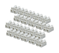 Клемма пружинная соединительная 2х контактная, белая, 20 шт