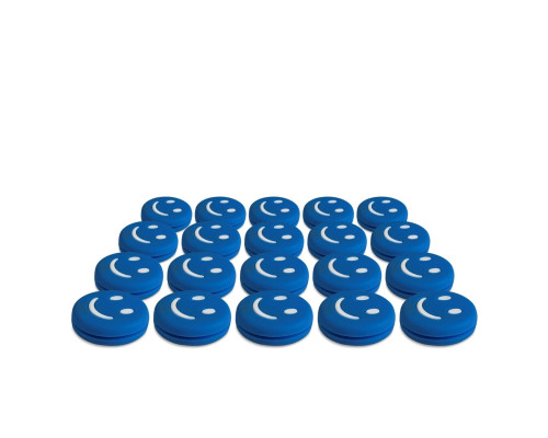 Виброгаситель для теннисной ракетки, смайлик, цвет синий, 20 шт