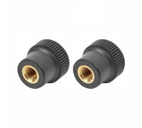 Гайка барашек фиксатор, заглушка пластиковая D16 с металлической резьбой М6, 2 шт