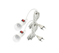 Светильник патрон подвесной с фитолампой 12Вт с выключателем и проводом 3,8 м, 2 шт