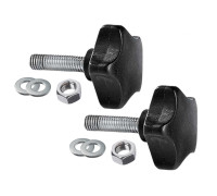 Крепежный комплект: 2 винта барашка M8x30, 2 гайки и 4 шайбы