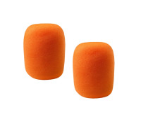 Ветрозащитная насадка для микрофона, поролоновая, цвет оранжевый, 2 шт