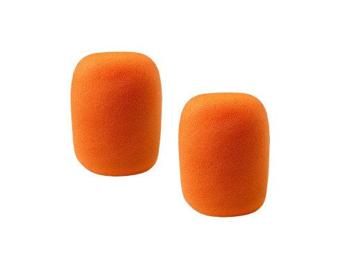 Ветрозащитная насадка для микрофона, поролоновая, цвет оранжевый, 2 шт