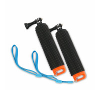 Поплавок-монопод для экшн камеры с крепежным винтом, черно-оранжевый, 2 шт