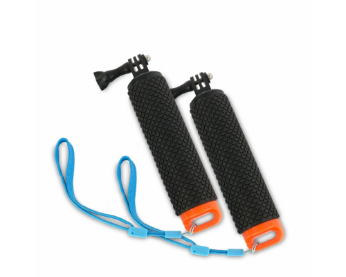 Поплавок-монопод для экшн камеры с крепежным винтом, черно-оранжевый, 2 шт