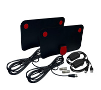 Телевизионная антенна для цифрового ТВ, компактная HDTV антенна с усилителем, черная, 2 шт