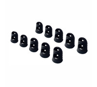 Напальчники силиконовые универсальные черные для игры на гитаре, размер XXS, XS, S, M, L, 10 шт