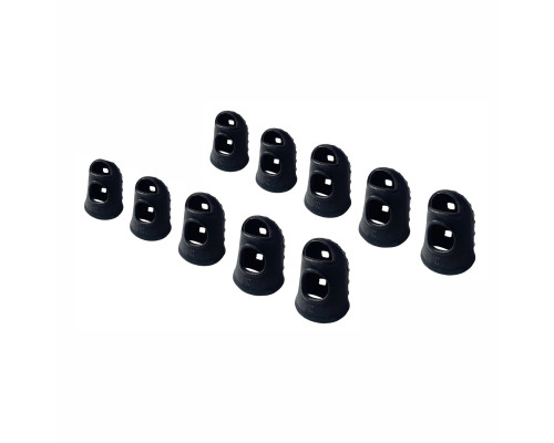 Напальчники силиконовые универсальные черные для игры на гитаре, размер XXS, XS, S, M, L, 10 шт