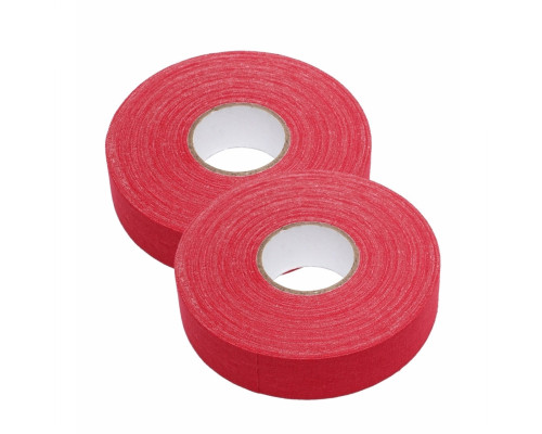 Хоккейная лента для клюшки, цвет красный, ширина 2.5см, длина 25м, 2 шт
