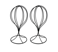 Подставка для головного убора, металлическая, цвет черный, 2 шт