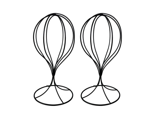 Подставка для головного убора, металлическая, цвет черный, 2 шт