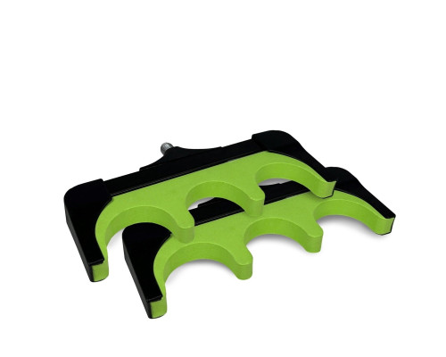 Держатель для удочек, 3 места, с резьбовым креплением, цвет зеленый, 2 шт