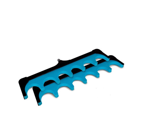 Держатель для удочек, 6 мест, с резьбовым креплением, цвет синий, 2 шт