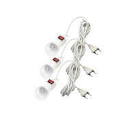 Светильник патрон подвесной с фитолампой 12Вт с выключателем и проводом 3.8 м, 3 шт