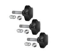 Крепежный комплект: 3 винта барашка M8x30, 3 гайки и 6 шайб