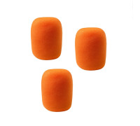 Ветрозащитная насадка для микрофона, поролоновая, цвет оранжевый, 3 шт