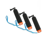 Поплавок-монопод для экшн камеры с крепежным винтом, черно-оранжевый, 3 шт