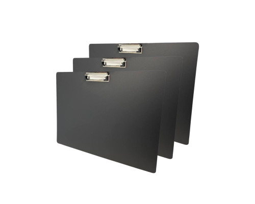 Планшет для бумаги а4 горизонтальный с зажимом, 3 шт