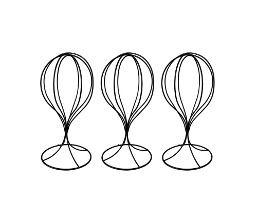 Подставка для головного убора, металлическая, цвет черный, 3 шт