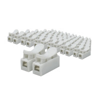 Клемма пружинная соединительная 2х контактная, белая, 50 шт