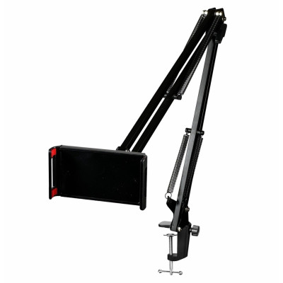 Усиленная стойка пантограф ST-35P25 с зажимом на гибком держателе для планшета 12-25 см с нагрузкой до 1.6 кг