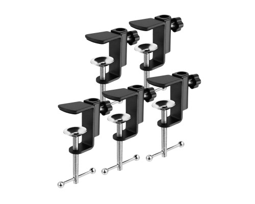 Струбцина настольная для пантографа, черная, 5 шт
