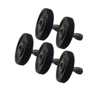 Комплект из 5 винтов барашек с круглой шляпкой 26 мм, резьба 1/4(F) и 1/4(M)