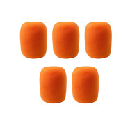 Ветрозащитная насадка для микрофона, поролоновая, цвет оранжевый, 5 шт
