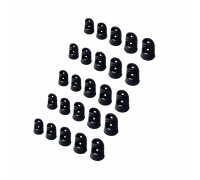 Напальчники силиконовые универсальные черные для игры на гитаре, размер XXS, XS, S, M, L, 25 шт