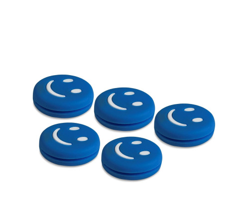 Виброгаситель для теннисной ракетки, смайлик, цвет синий, 5 шт