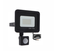 Светодиодный прожектор 30 Вт, 6500K, с датчиком движения